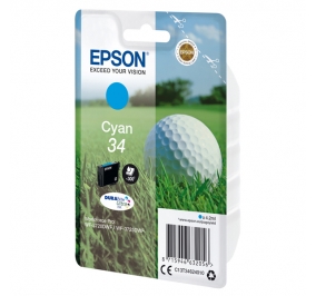 Epson Cartuccia inkjet Pallina da golf DuraBrite Ultra 34 ciano C13T34624010