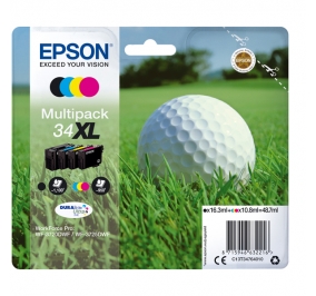 Epson Multipack cartucce inkjet alta capacit Pallina da golf DuraBrite Ultra 34XL nero+ciano+magenta+giallo C13T34764010