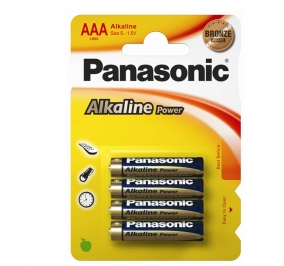 PILA PANASONIC M/STILO 1,5V LR3 AAA ALCALINA POWER BLISTER 4 PZ
