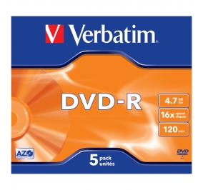 DVD-R VERBATIM JEWEL 16X  CF.5
