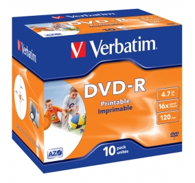 DVD-R VERBATIM 4,7GB 16X PRINTABLE CF.10