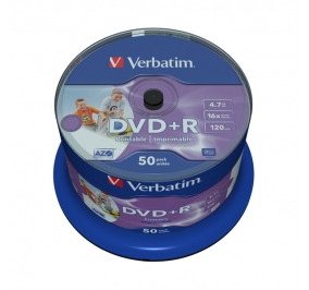 DVD+R VERBATIM CAMPANE 16X4,7 GB STAMPABILI CF.50