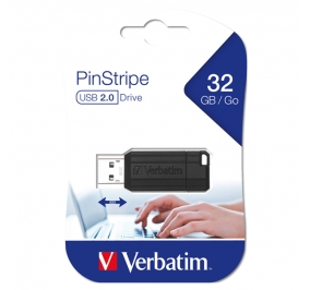 PEN DRIVE VERBATIM PIN STRIPE 32GB 49064 Colore Nero