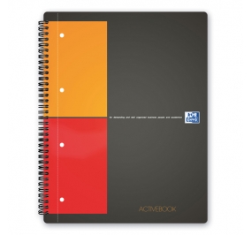 BLOCCO OXFORD A4+ SPIRALE FF160 4M 4 FORI ACTIVEB Colore Grigio