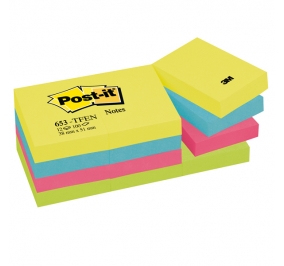 BLOCCO 3M POST-IT MM.38X50 NEON Colore Conf. assortita