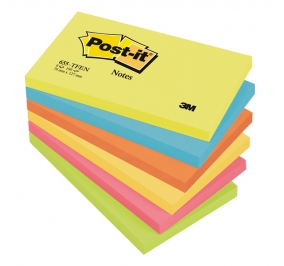BLOCCO 3M POST-IT MM.76X127 NEON Colore Conf. assortita