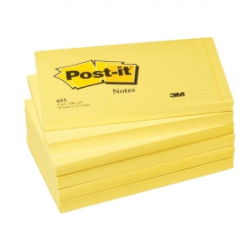 BLOCCO 3M POST-IT MM.76X127 CANARY 655