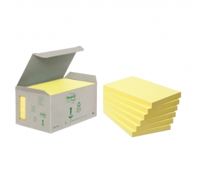 BLOCCO 3M POST-IT MM.76X127 GIALLO RICICLATO CF.6 Colore Giallo