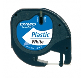 NASTRO DYMO LETRATAG 12X4 PLASTICA BIANCO 912010 Colore Bianco
