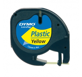 NASTRO DYMO LETRATAG 12X4 PLASTICA GIALLO 912020 Colore Giallo
