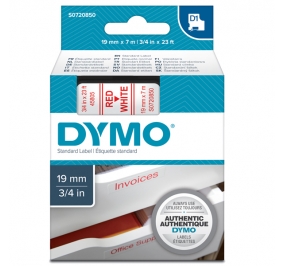 NASTRO DYMO 2000/5500 19X7 ROSSO/BIANCO 458050 D1 Colore Rosso su bianco