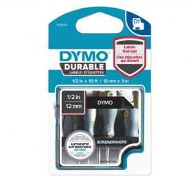 ETICHETTA DURABLE TIPO D1 DYMO MM12X3 BIANCO/NERO PERMANENTE Colore Bianco/nero permanente