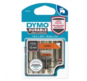 ETICHETTA DURABLE TIPO D1 DYMO MM12X3 NERO/ARANCIONE PERMANENTE Colore Nero/arancione permanente
