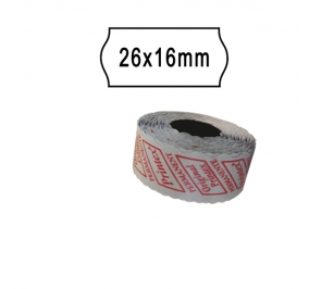 ETICHETTE AD.X PREZZ.26X16 REMOV BIANCHE  CF.10 ROT.1000