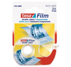 NASTRO ADESIVO BIADESIVO TESA TRASPARENT MM.12X7,5 MT. CON CHIOCCIOLA