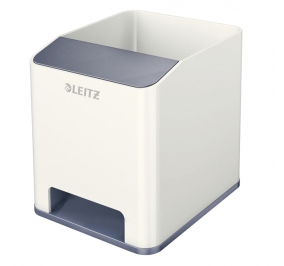 PORAPENNE CON AMPLIFICATORE DEL SUONO DUAL COLOR WOW Colore bianco metallizato