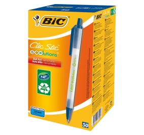 PENNA SFERA BIC ECOLUTIONS SCATTO BLU CF.50 Colore Blu