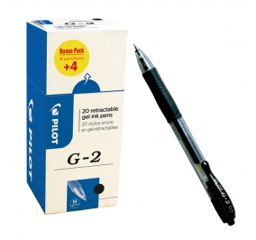 PENNA A INCHIOSTRO GEL G-2 SCATTO NERO CF.16+4 Colore Nero