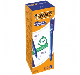 PENNA SFERA BIC GEL GELOCITY QUICK DRY BLU CF.12 Colore Blu