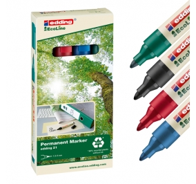 PENNARELLO MARCATORE EDDING 21 ECOLINE CF.4 COLORI ASS. Colore 4 Colori Assortiti N.R-B-V
