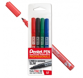 PENNARELLO MARCATORE PENTEL N50S  4 COLORI Colore 4 colori assortiti