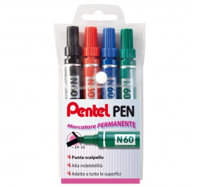 PENNARELLO MARCATORE PENTEL N60 TASCHINA 4 COLORI Colore 4 colori assortiti