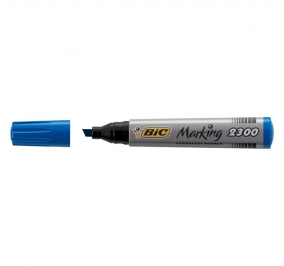 PENNARELLO MARCATORE BIC2300 PUNTA SCALPELLO BLU CF.12 Colore Blu
