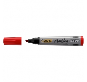 PENNARELLO MARCATORE BIC2300 PUNTA SCALPELLO ROSSO CF.12 Colore Rosso