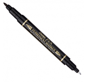 PENNARELLO PENTEL TWIN TIP 2 PUNTE NERO Colore Nero