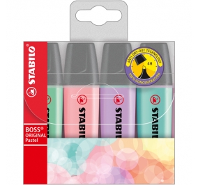 EVIDENZIATORE STABILO BOSS PASTELLO ASTUCCIO CF.4 ASSORTITI Colore 4 Colori assortiti