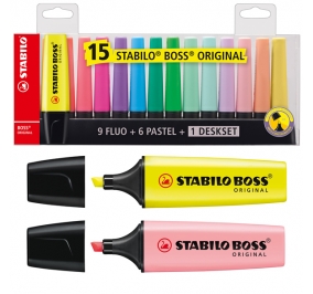 EVIDENZIATORE STABILO BOSS ORIGINAL 15 COLORI Colore 15 Colori assortiti