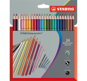 MATITE STABILO COLORATE AQUACOLOR CF.24 ASSORTITI Colore Colori assortiti