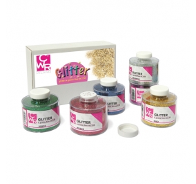 GLITTER GRANA FINE GR.700 CF.6BARATTOLI COL.ASSORT Colore 6 Colori assortiti