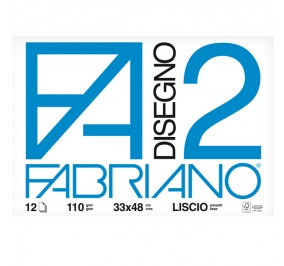 ALBUM DISEGNO FABRIANO F2 CM.33X48 LISCIO FF12 G110