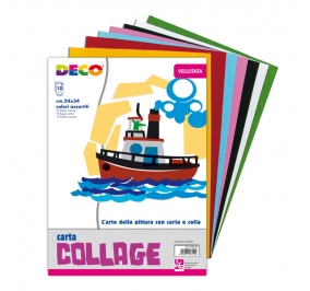 ALBUM CARTA VELLUTATA 10FG 24X34 COLORI ASSORTITI