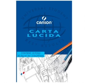 BLOCCO CARTA LUCIDA SATINATA PER DISEGNO TECNICO A4 FF10