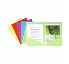 CARTELLA CON TASCHE 24X32 SENZA STAMPA 5 COLORI ASS. CF.25 Colore 5 colori assortiti