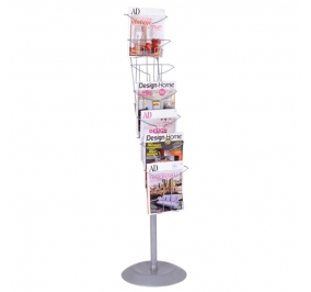 ESPOSITORE ALBA DA TERRA IN FILO 7 SCOMPARTI  A4 CM 38X150H