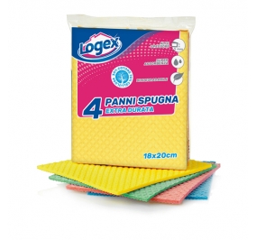 PANNO SPUGNA LOGEX 20X18 CF.4 Colore Colori assortiti