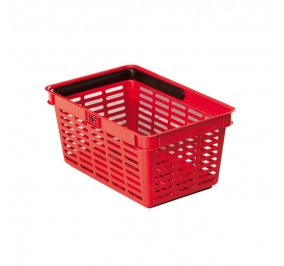 CESTO MARKET DURABLE C/MANICO LT.19 ROSSO CM.40X30X25
