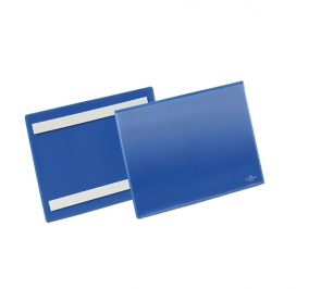 50 BUSTE IDENTIFICAZIONE CON BANDE ADESIVE 210X148MM (A5-ORIZ) 1795 DURABLE Colore blu