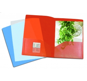 CARTELLA PLASTICA CON TASCA  GIALLO Colore Giallo