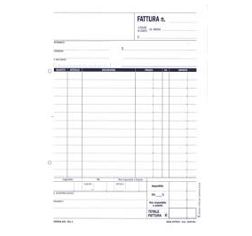 BLOCCO DATA UFFICIO FATTURA 1 ALIQUOTA RICALCO CM.15X21
