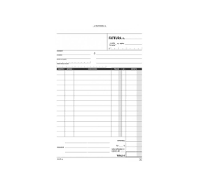 BLOCCO DATA UFFICIO FATTURA 1 ALIQUOTA CM.21X29 RICALCO