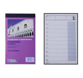BLOCCO DATA UFFICIO BUONO COMANDE 3 COPIE RICALCO 10X14