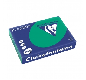 RISMA CLAIREFONTAINETROPHE A4 GR.160 FF250  VERDE ABETE Colore Verde scuro