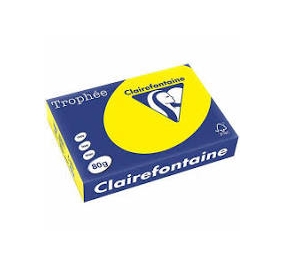 RISMA CLAIREFONTAINETROPHE A4 GR.80 FF500 GIALLO Colore Giallo Canary