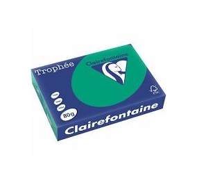RISMA CLAIREFONTAINETROPHE A3 GR.80 FF500 VERDE Colore Verde