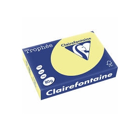 RISMA CLAIREFONTAINETROPHE A3 GR.80 FF500 GIALLO Colore Giallo