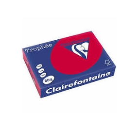 RISMA CLAIREFONTAINETROPHE A4 GR.80 FF500 ROSSO Colore Rosso
